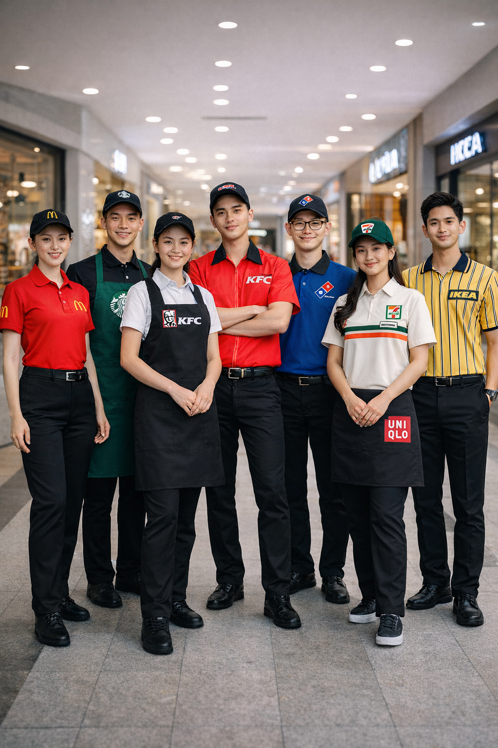 Corporate Uniforms on Hangers